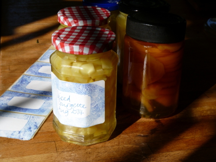 pickled spiced courgette